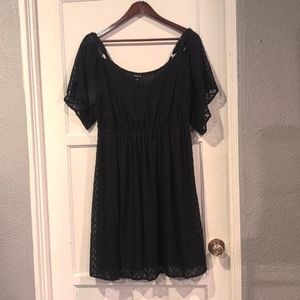 Torrid Size 2 Black Chiffon Style Skater Dress